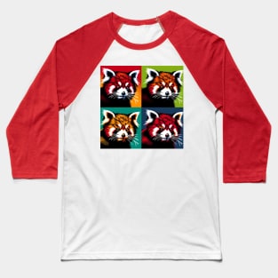 Red Panda Radiance: A Pop Art Baseball T-Shirt